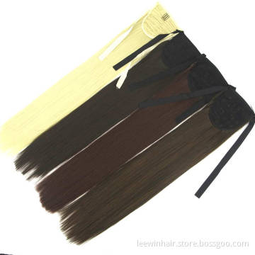 20 inches Synthetic High Temperature Fiber Hair Strappy Ponytail Clip in Hair Extensions Hairpiece